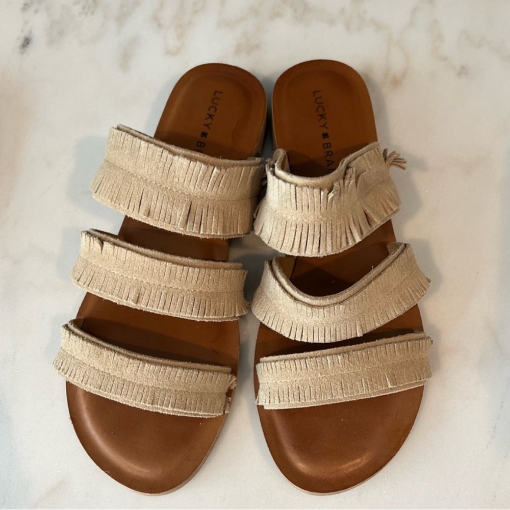 Lucky Brand Hegan Fringe Sandal 8.5